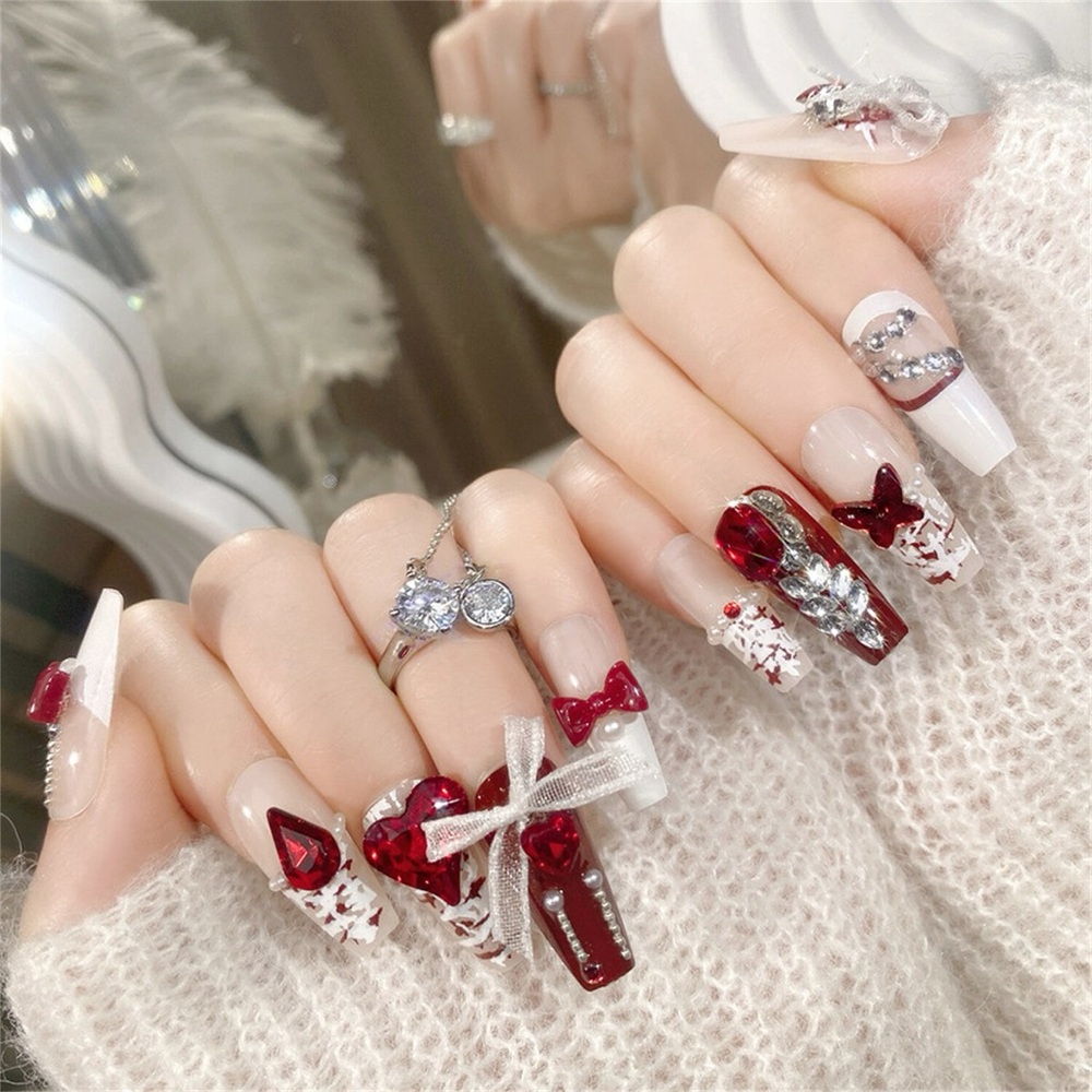 Valentines Day 3D Nails